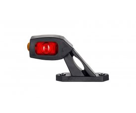 LD 2109L Выносной габаритный фонарь HOR 53 3 LED рожок под углом короткий левый красный/оранжевый/белый   3функции: габарит боковой/позиционный зад/позиционный перед 52109